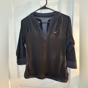 Nike Women's Black V-Neck Sweatshirt
